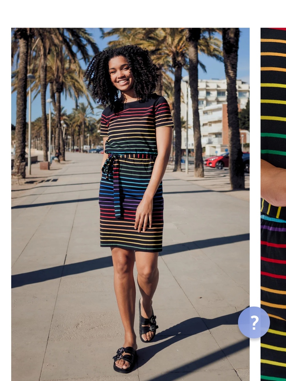 Sugarhill Brighton - Terri Jersey Mini Dress - Black, Night Rainbow